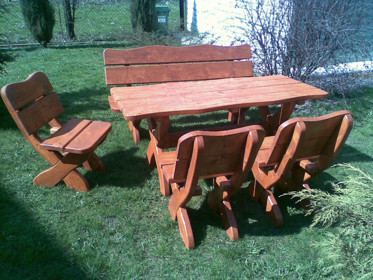 Komplet ogrodowy - pomalowany